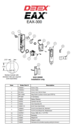 Detex EAX-300 Series Parts Diagram