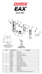 Detex EAX-500 Series Parts Diagram