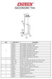 Detex 02C/CN/CNV Series Parts Diagram