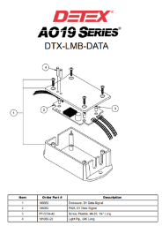 Detex DTX-LMB-DATA Series Parts Diagram Detex DTX-LMB-DATA Series Parts Diagram