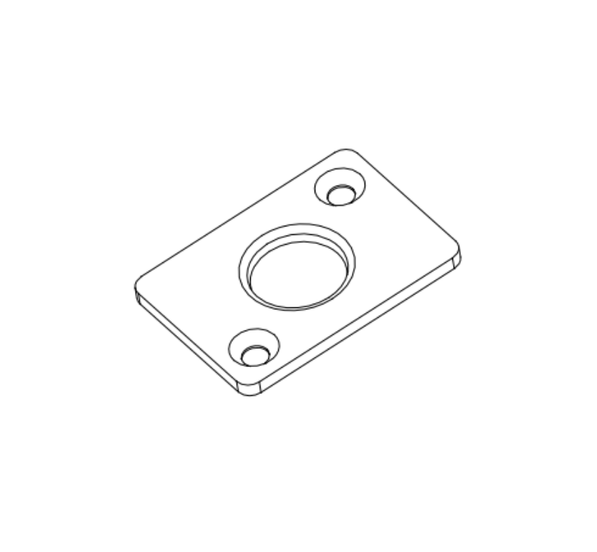Detex 95B Bottom Strike for Concealed Vertical Rod Exit Devices