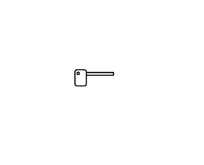 Detex 100450 Hex Dogging Key HDK for Exit Devices