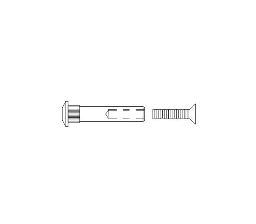 Detex SN1 Sex Nut Kit with 1/4-20 Sex Nuts