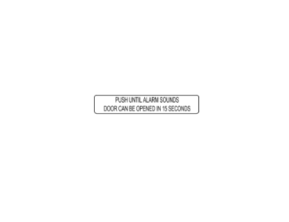 Detex ECL-395-1 Delayed Egress Door Sign