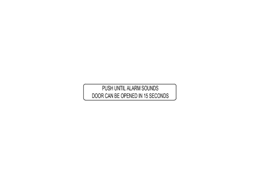 Detex ECL-395-1 Delayed Egress Door Sign