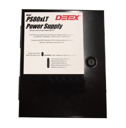 Detex PS80 12VDC 24VDC power supply