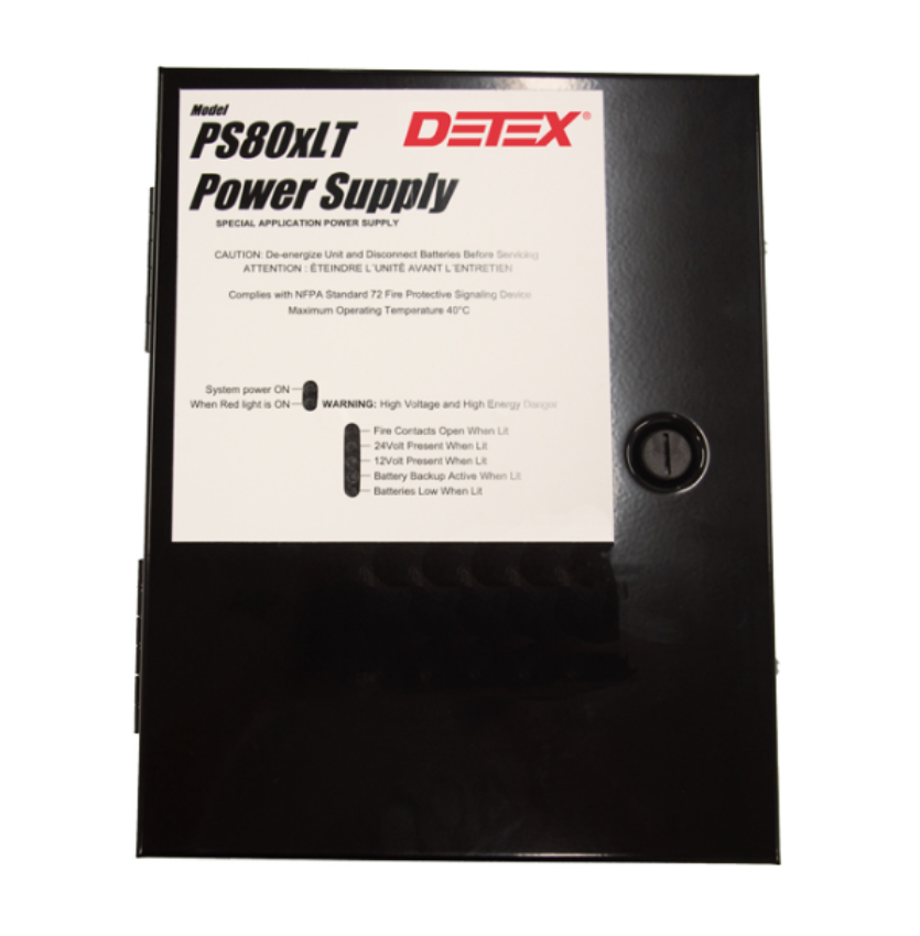Detex PS80 12VDC 24VDC power supply
