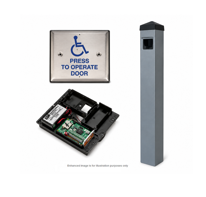 Detex 104788-1 Single Button Wireless Post Kit