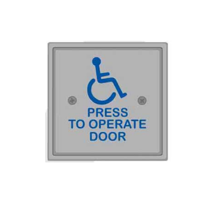 Detex 104755 4-1/2 inch square push plate switch