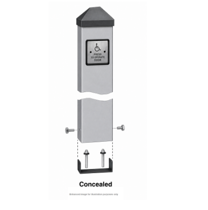 Detex 105396-2 surface mount switch post with concealed bronze mounting