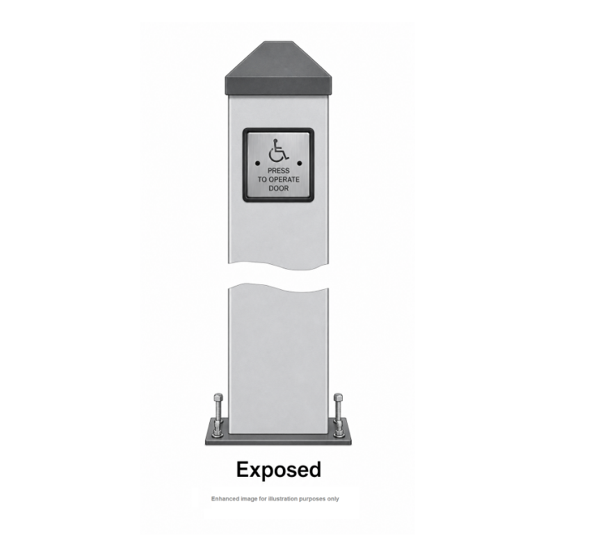 Detex 105396-5 surface mount switch post with external shoe