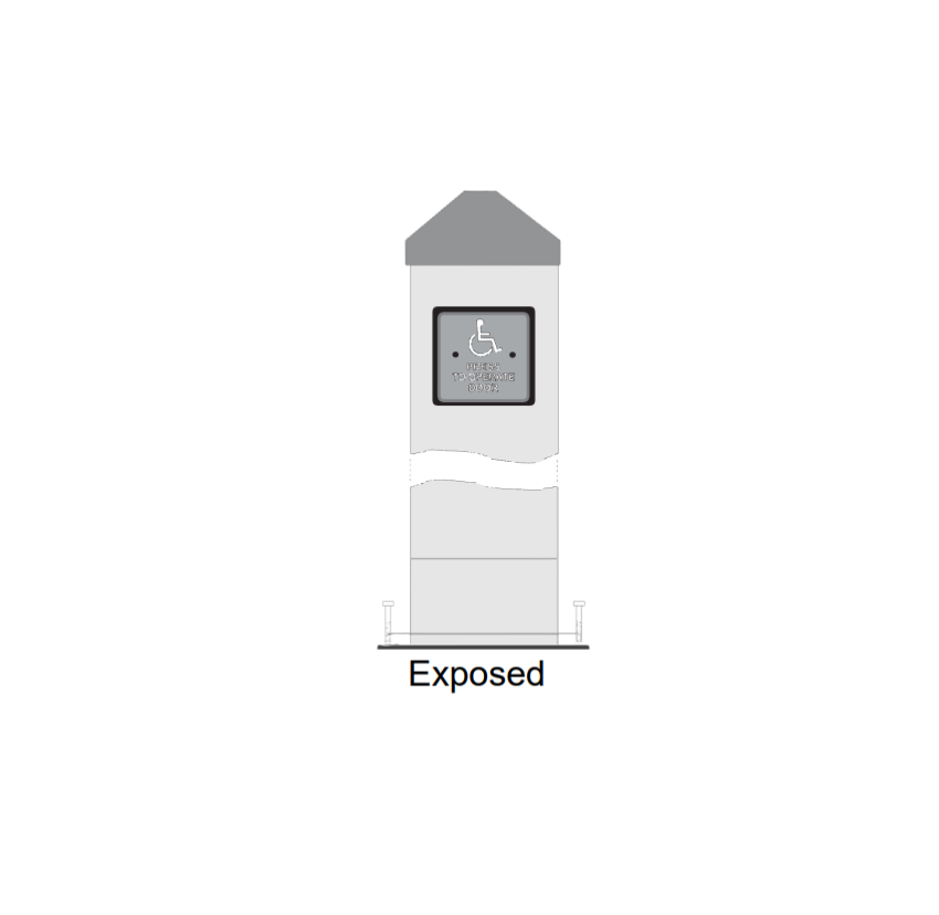 Detex 105380-6 Surface Mount Activation Post