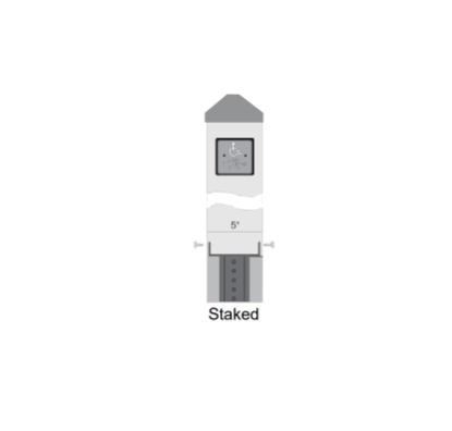 Detex 105380-3 aluminum staked activation post