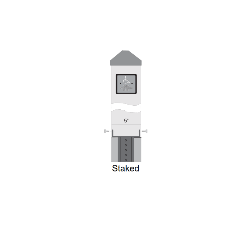 Detex 105380-4 bronze staked activation post
