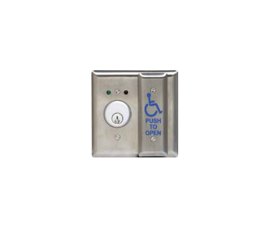 Detex CS4730-HSS keyswitch and pushplate switch kit