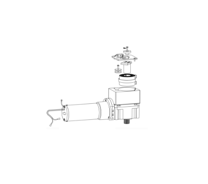 Detex 104796-2 AO19 left hand pull motor-gearbox assembly