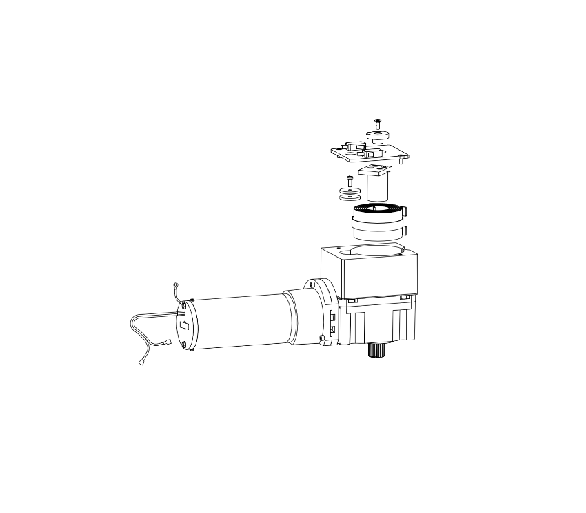 Detex 104796-3 RH Push motor-gearbox assembly for AO19 automatic door operator