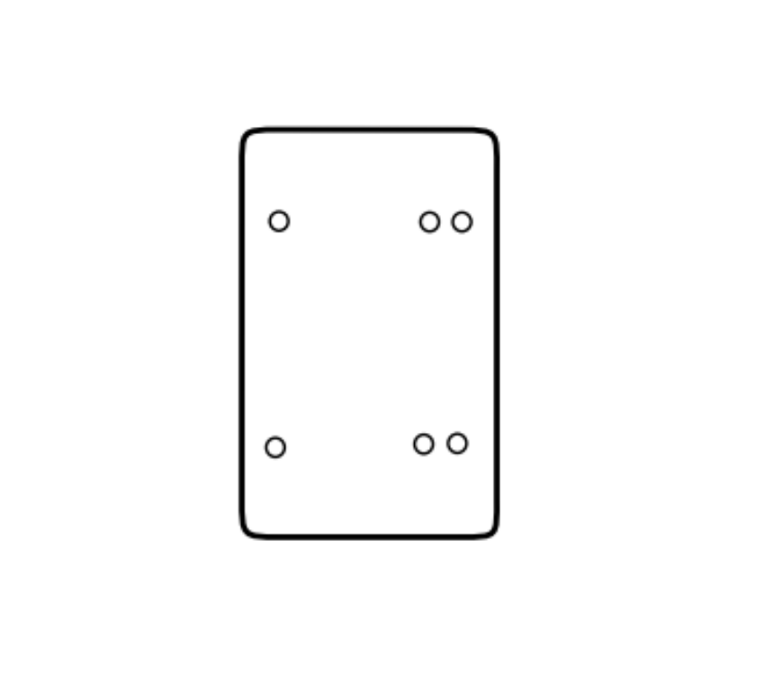 Detex ECL-475K Decorative Back Plate Kit for glass storefront doors