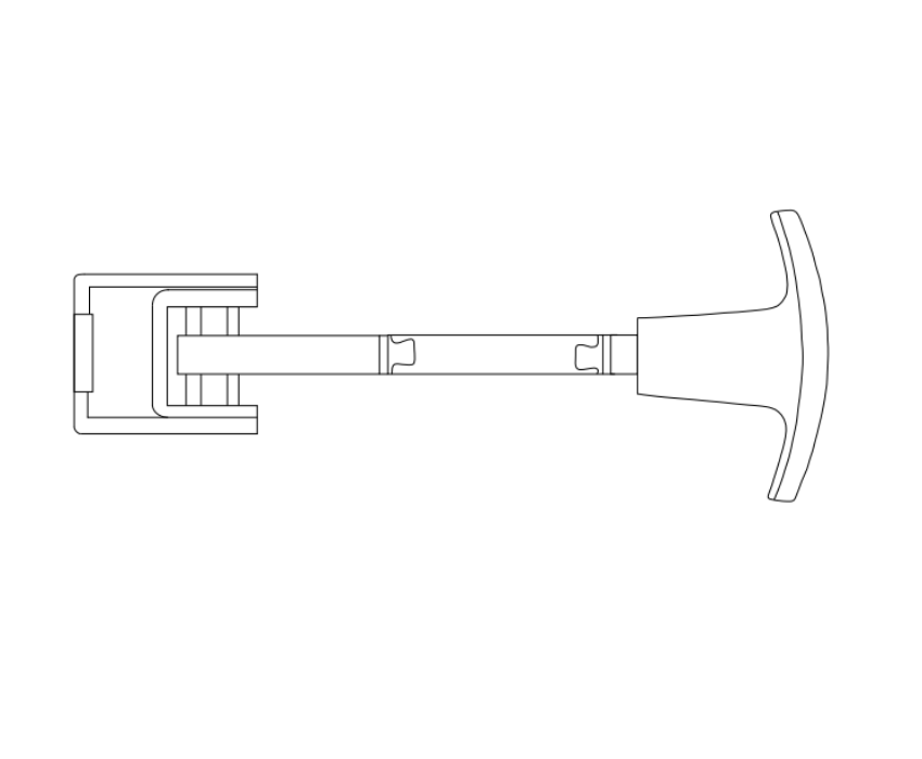 Detex ECL-498K outside pull and warning sign