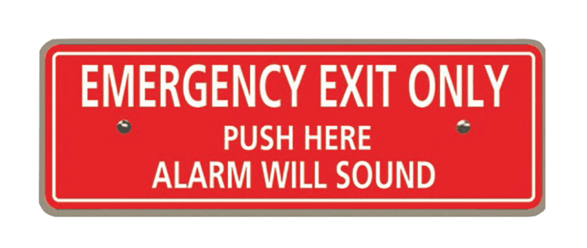 Detex ECL-8220 English photoluminescent exit bar plate for ECL-230D Series
