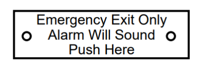 Detex ECL-2109 exit bar plate