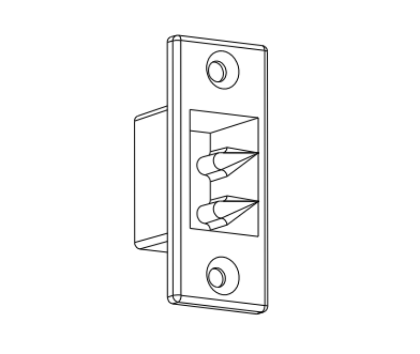 Detex ECL-439K OEM mortise strike plate kit for ECL-230D Series exit control locks