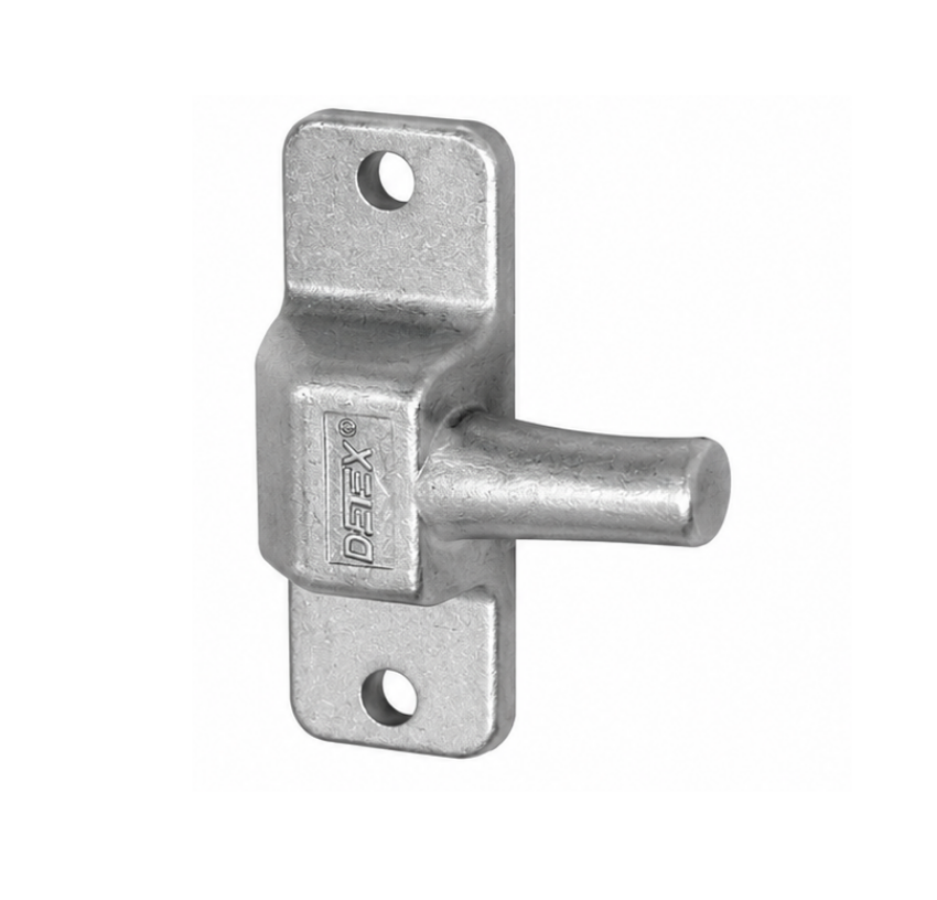 Detex DX1 gray single hinge-side locking dead bolt
