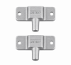 Detex DX2 double hinge locking dead bolt in gray finish