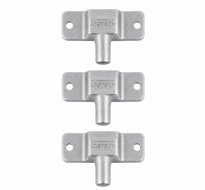 Detex DX3 triple hinge locking dead bolt gray finish