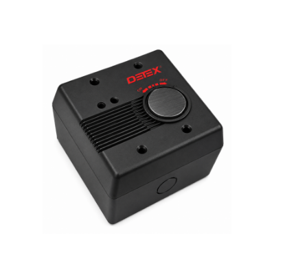 Detex CS950S surface mount battery-powered remote alarm in black