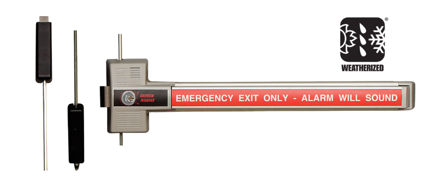 Detex ECL-230X-W-TDB weatherized 3-point delayed egress exit control lock for exterior doors and covered egress paths