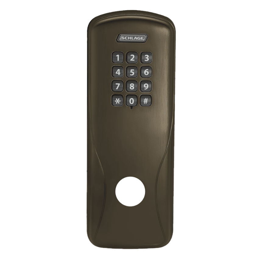 Schlage 47260705 exterior escutcheon in 643E Aged Bronze finish