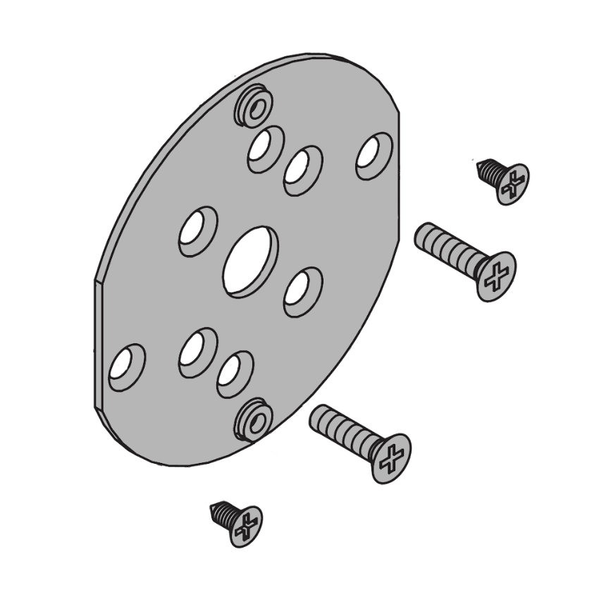 Schlage 23599244 exit interior mounting plate with screws