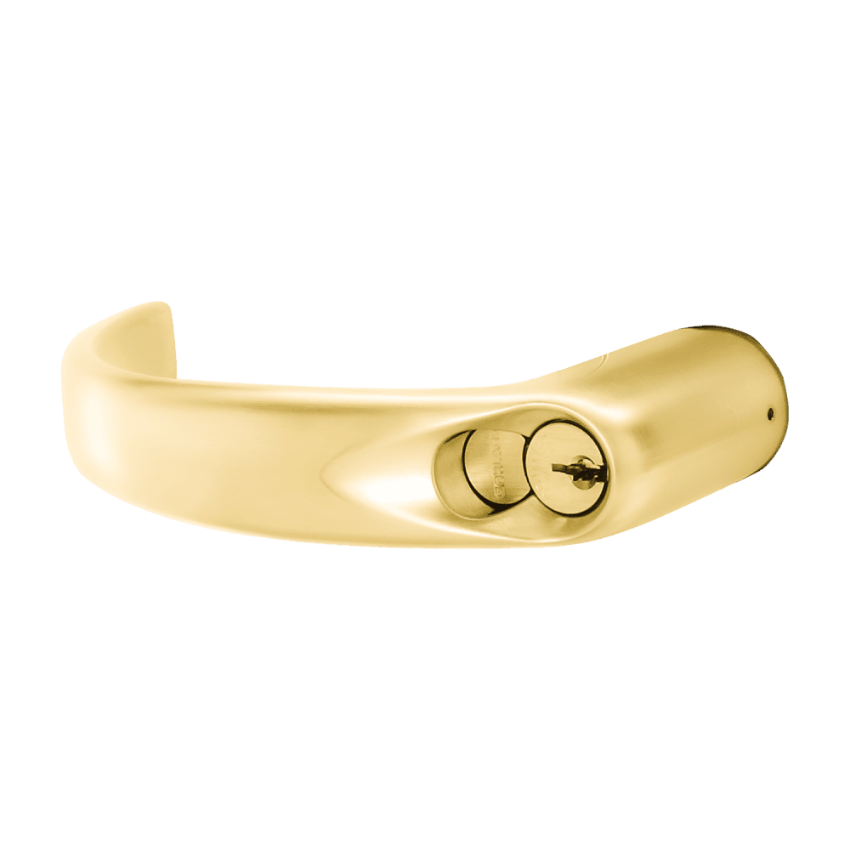 Schlage 03-255-SPA Sparta lever Yale 6-pin FSIC prep in 605 Bright Brass finish
