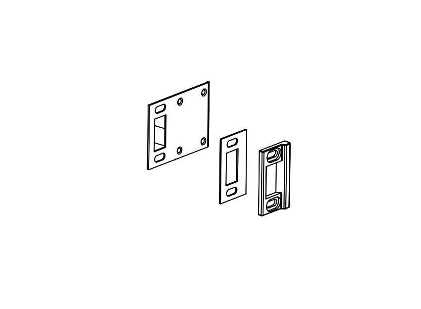 detex 100855-1 semi-mortise 98 strike kit