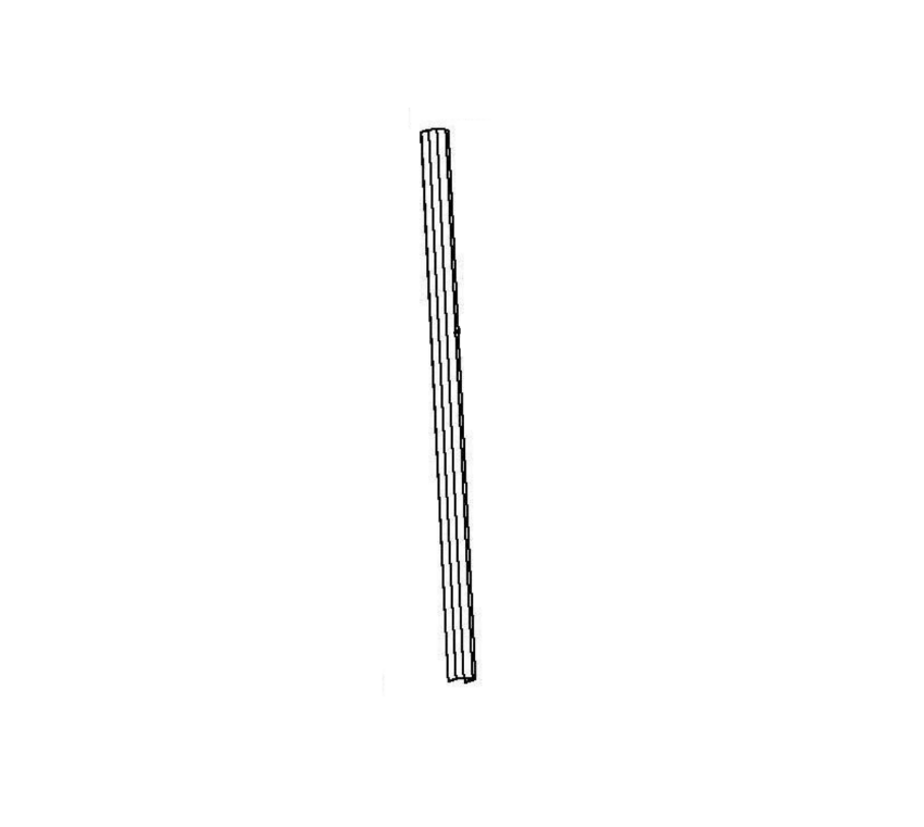 Detex 101487-9 630 satin stainless steel top rod cover for 7 and 10 foot door applications