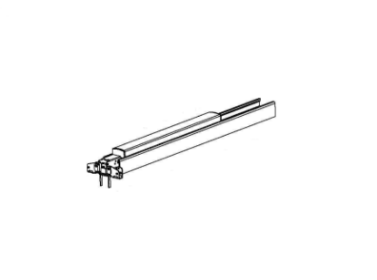 Detex 105500-130 CVR centercase and pushpad assembly