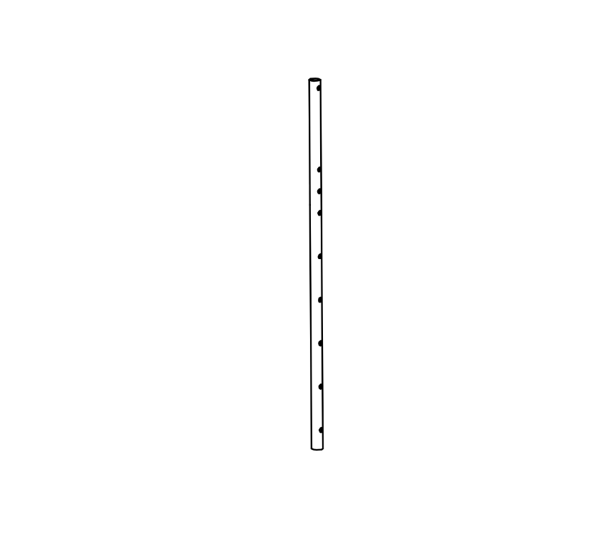 Detex 105097 outer top rod for 8'-1" through 10' doors