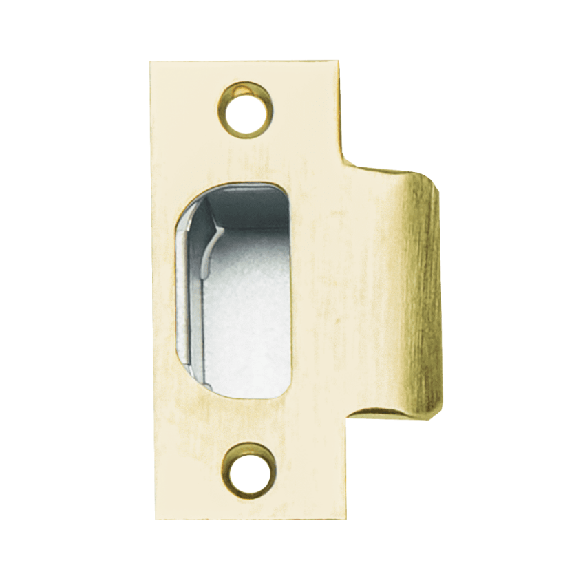 Schlage 10-016 square corner fire door T-strike in 606 satin brass finish