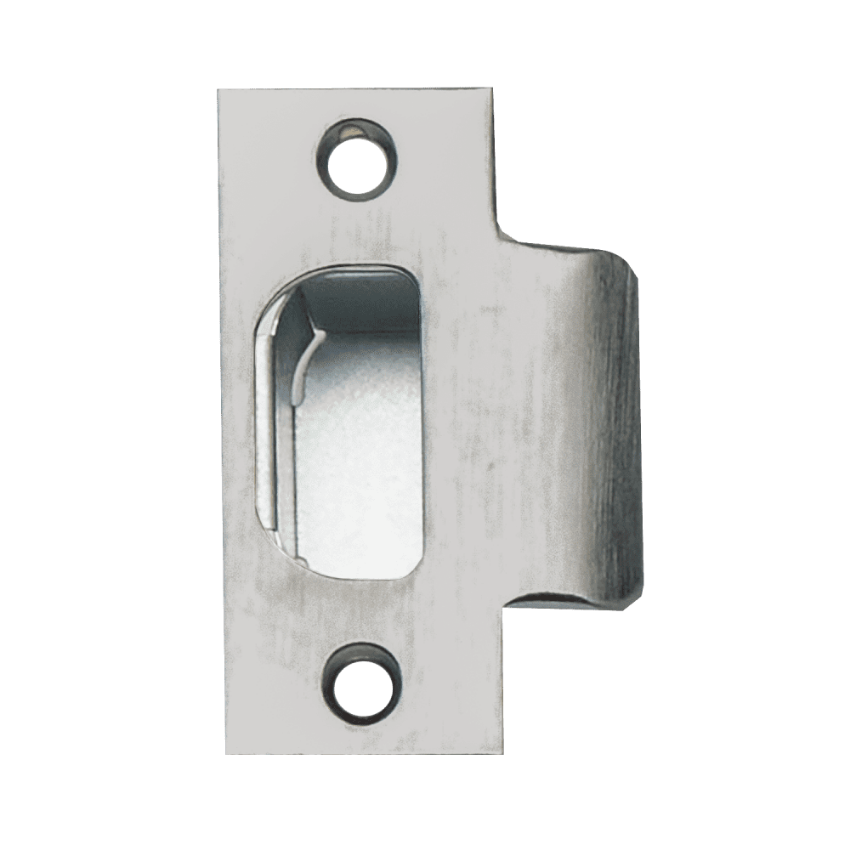 Schlage 10-016 square corner fire door T-strike in 619 satin nickel finish