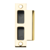 Schlage 10-072-112 T-square corner strike with plastic box in 605 bright brass finish