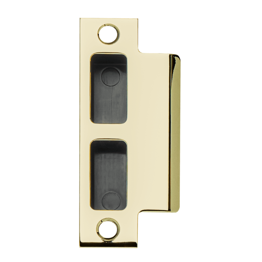 Schlage 10-072-112 T-square corner strike with plastic box in 606 satin brass finish