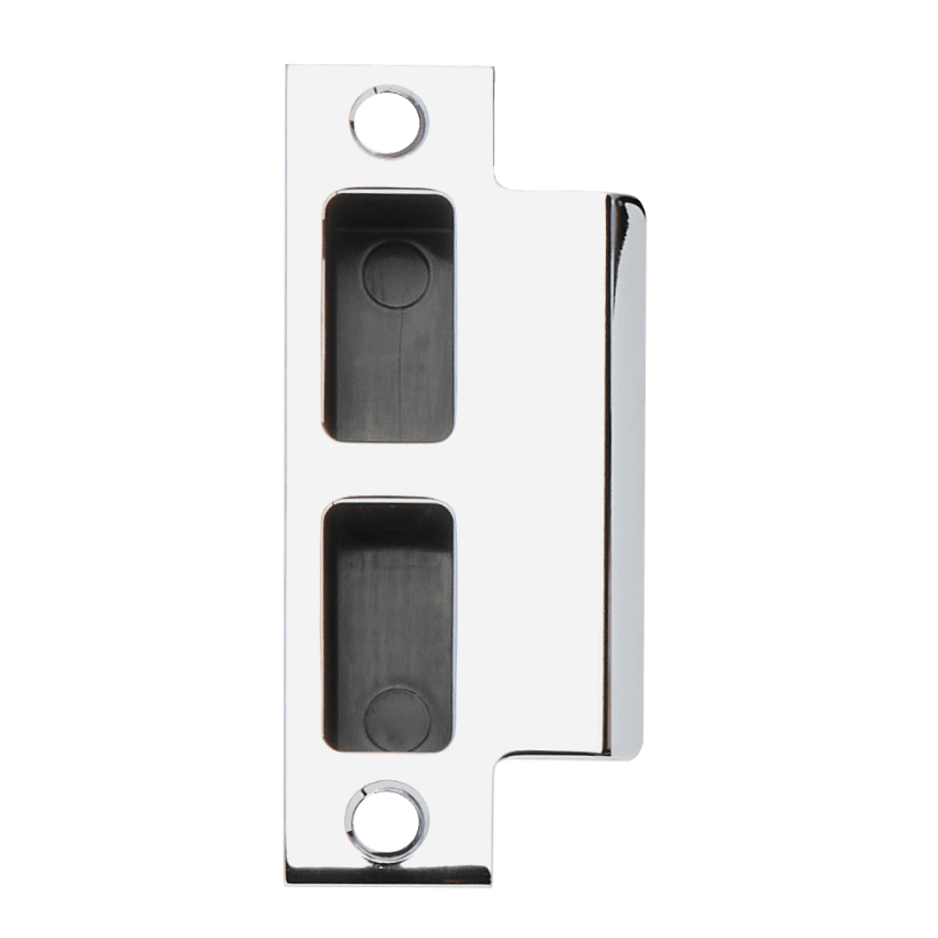 Schlage 10-072-112 T-square corner strike with plastic box in 625 bright chrome finish