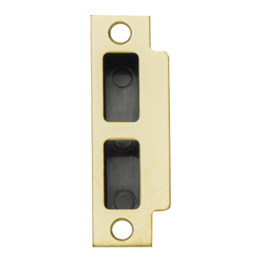 Schlage 10-072-100 T-square corner strike with plastic box in 606 satin brass finish