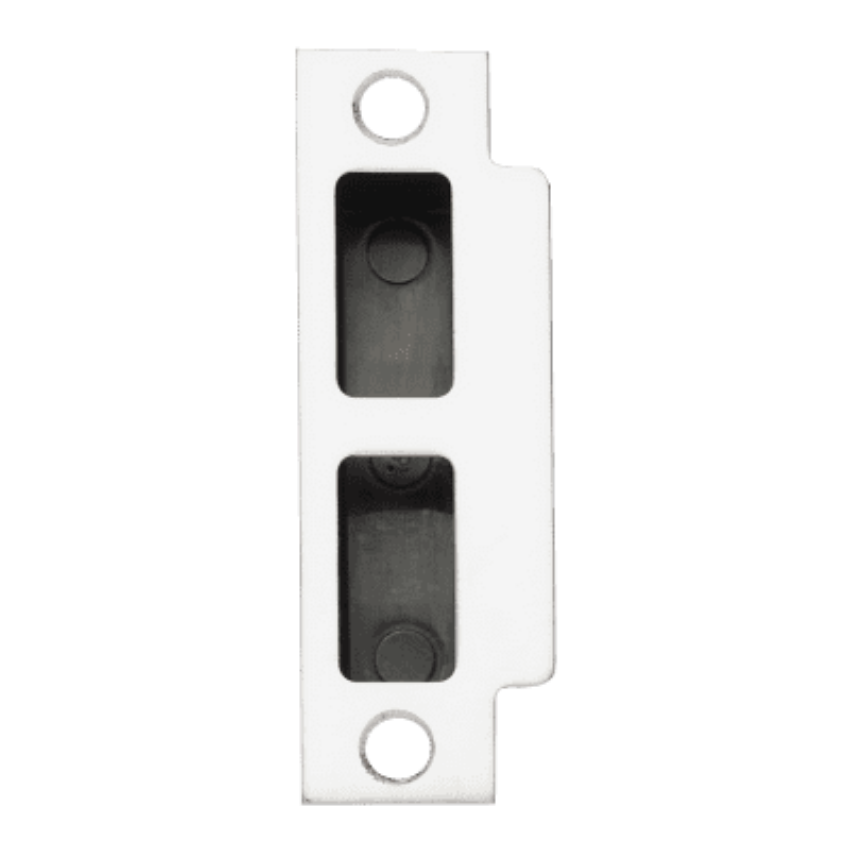 Schlage 10-072-100 T-square corner strike with plastic box in 625 bright chrome finish