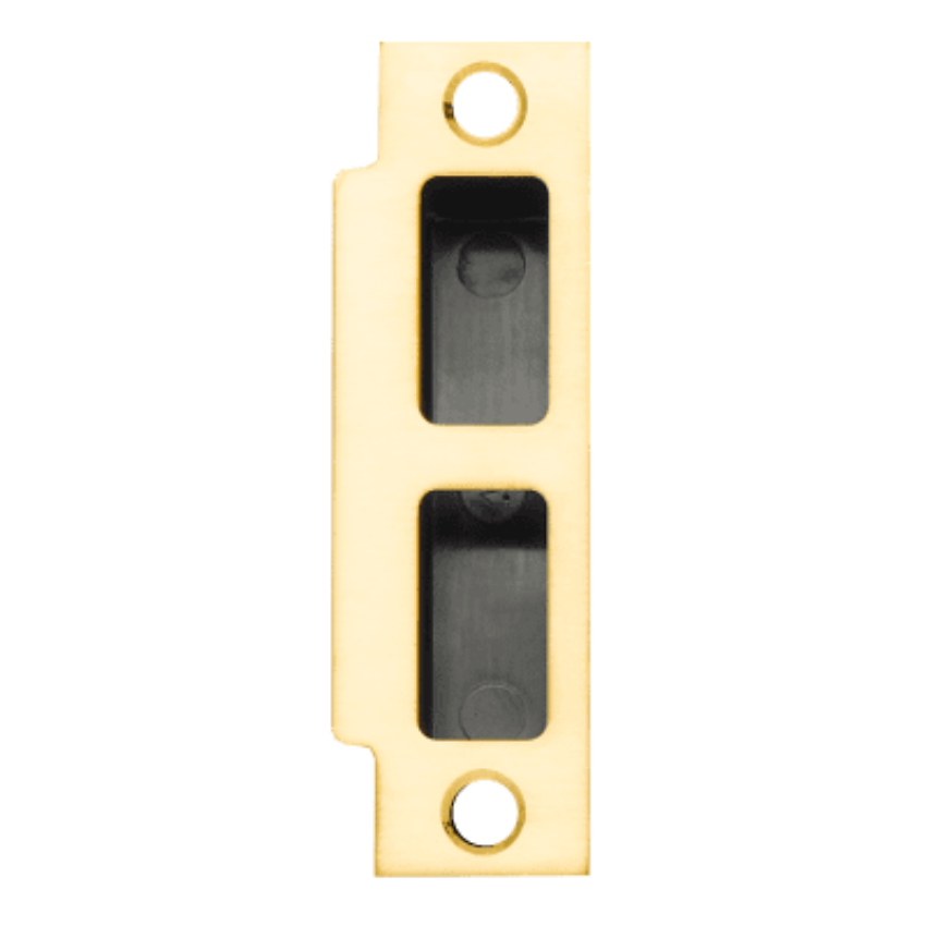 Schlage 10-072-078 square corner strike with box in 605 Bright Brass finish