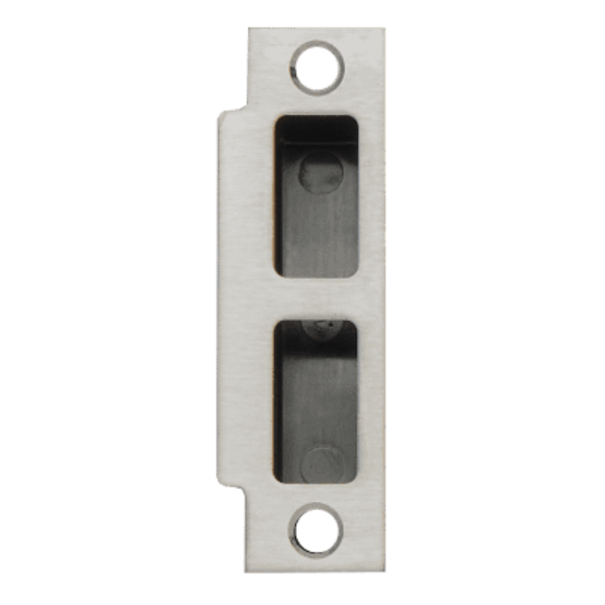 Schlage 10-072-078 square corner strike with box in 619 Satin Nickel finish