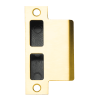 Schlage 10-072-200 T-square corner strike with plastic box in 605 bright brass finish