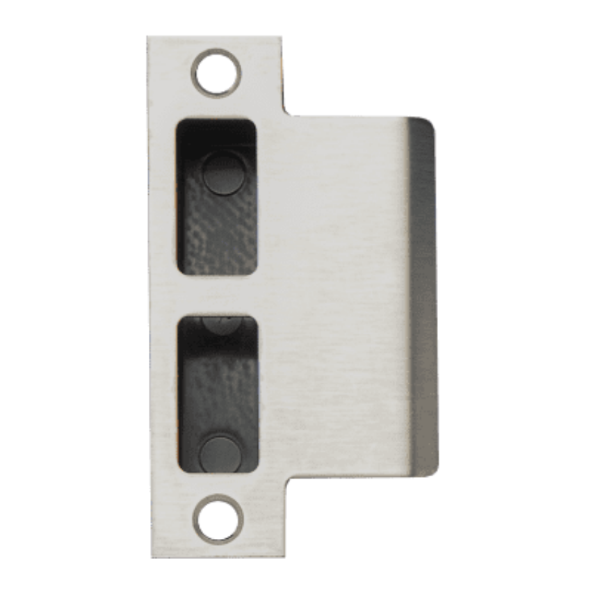 Schlage 10-072-200 T-square corner strike with plastic box in 619 satin nickel finish