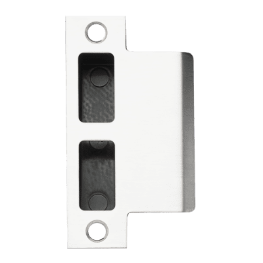 Schlage 10-072-200 T-square corner strike with plastic box in 625 bright chrome finish